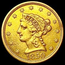 1850 $2.50 Gold Quarter Eagle CLOSELY UNCIRCULATED