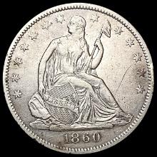 1860-O Seated Liberty Half Dollar NEARLY UNCIRCULA