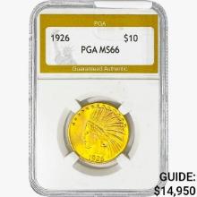 1926 $10 Gold Eagle PGA MS66