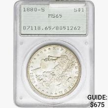 1880-S Morgan Silver Dollar PCGS MS65