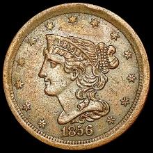 1856 Braided Hair Half Cent CLOSELY UNCIRCULATED