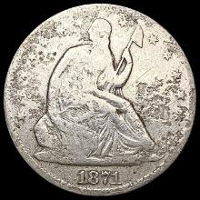 1871-CC Seated Liberty Half Dollar NICELY CIRCULAT