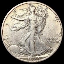 1929-S Walking Liberty Half Dollar CLOSELY UNCIRCU