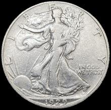 1929-S Walking Liberty Half Dollar CLOSELY UNCIRCU