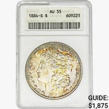 1884-S Morgan Silver Dollar ANACS AU55