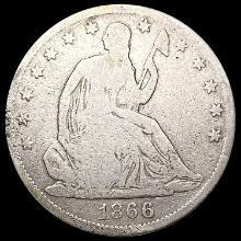 1866 Seated Liberty Half Dollar NICELY CIRCULATED