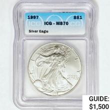1997 American Silver Eagle ICG MS70