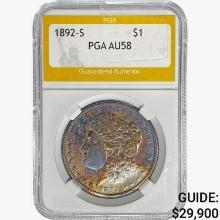 1892-S Morgan Silver Dollar PGA AU58