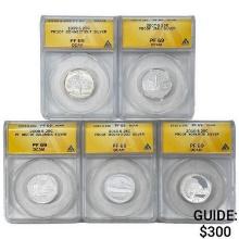 [5] 1999-2010 US State Commem Quarters ANACS PF69