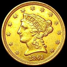 1861 $2.50 Gold Quarter Eagle UNCIRCULATED