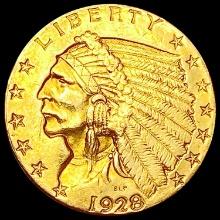 1929 $2.50 Gold Quarter Eagle CLOSELY UNCIRCULATED