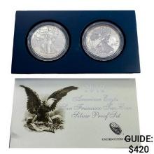 2012 US 1oz Silver Eagle Proof and Rev. Proof Set [2 Coins]