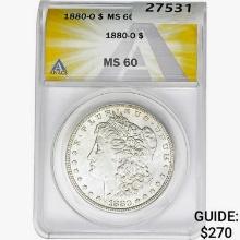 1880-O Morgan Silver Dollar ANACS MS60
