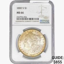 1880-S Morgan Silver Dollar NGC MS66