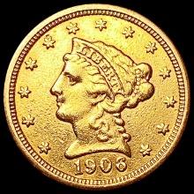 1906 $2.50 Gold Quarter Eagle CLOSELY UNCIRCULATED