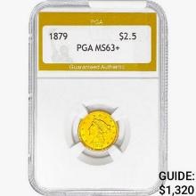1879 $2.50 Gold Quarter Eagle PGA MS63+
