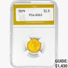 1879 $2.50 Gold Quarter Eagle PGA MS63