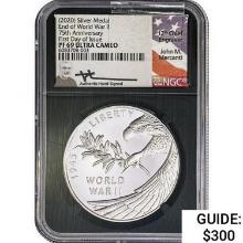 2020 Silver Medal Signed Mercanti NGC PF69 UC FDI