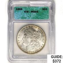 1886 Morgan Silver Dollar ICG MS65