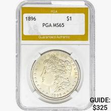 1896 Morgan Silver Dollar PGA MS65