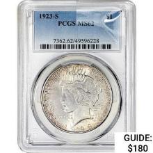 1923-S Silver Peace Dollar PCGS MS62