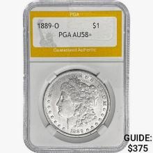 1889-O Morgan Silver Dollar PGA AU58+