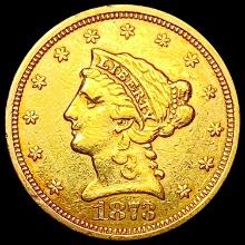 1873 $2.50 Gold Quarter Eagle CLOSELY UNCIRCULATED