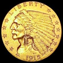 1915 $2.50 Gold Quarter Eagle CLOSELY UNCIRCULATED