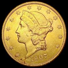 1907 $20 Gold Double Eagle UNCIRCULATED