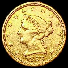 1853 $2.50 Gold Quarter Eagle CLOSELY UNCIRCULATED