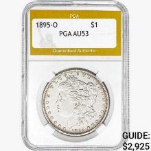 1895-O Morgan Silver Dollar PGA AU53