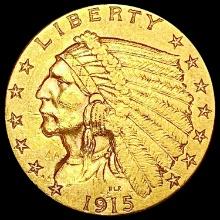 1915 $2.50 Gold Quarter Eagle CLOSELY UNCIRCULATED