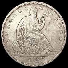 1857 Seated Liberty Half Dollar NEARLY UNCIRCULATED