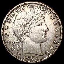 1907-O Barber Half Dollar CLOSELY UNCIRCULATED