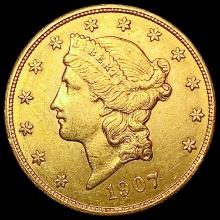 1907 $20 Gold Double Eagle UNCIRCULATED