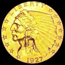 1927 $2.50 Gold Quarter Eagle CLOSELY UNCIRCULATED