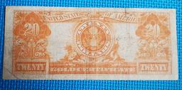 $20 Twenty Dollars 1922 Gold Certificate
