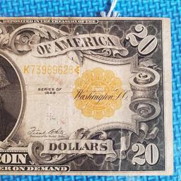 $20 Twenty Dollars 1922 Gold Certificate