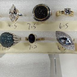 Lot Of 16 Sterling Silver Rings
