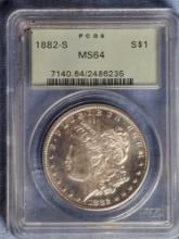 PCGS MS64 1882-S Morgan Silver Dollar (Green Label)
