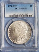 PCGS MS62 1878 8TF Morgan Silver Dollar