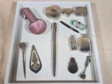 Ladies Sterling Silver Items Incl. Ashtray, Pen, Perfumes, & More