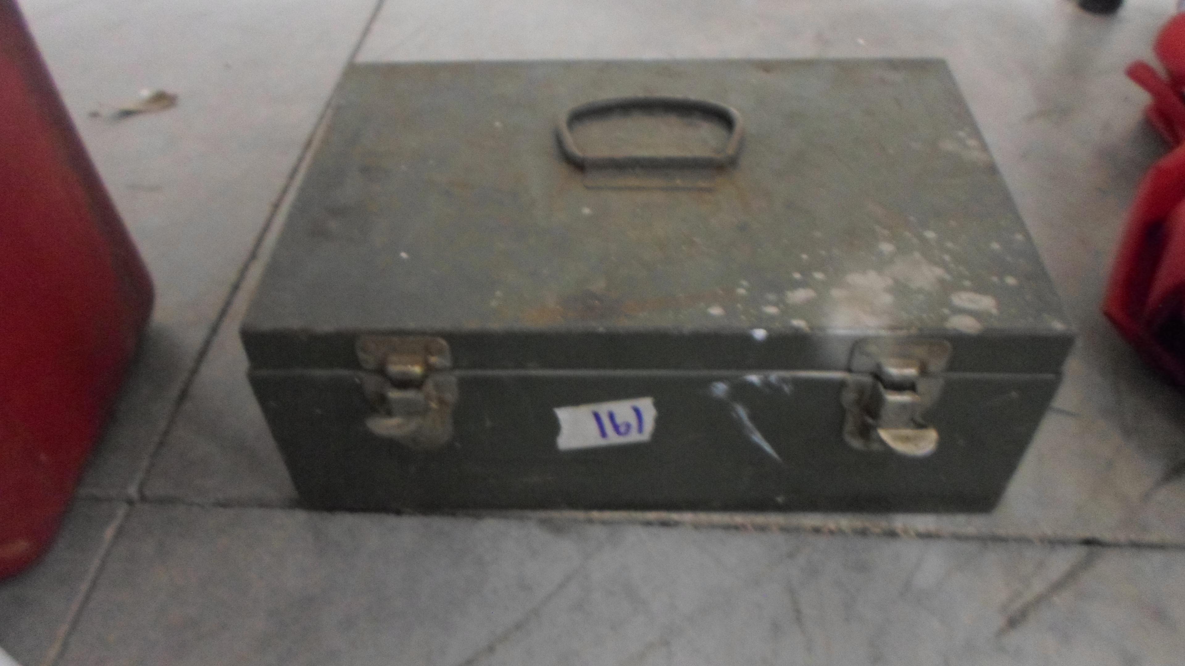 tool box, military style metal box used for tools