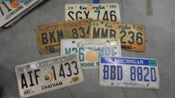 car plates, mixed lot of various united states car plates