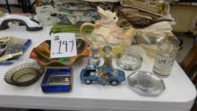 home decor, ash trays, tea pot, toy car and more