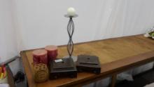 home decor, candles and wood items includes two new sonoma cinnamon candles