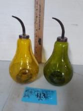 Vintage Artisan Glass Pear/Gourd