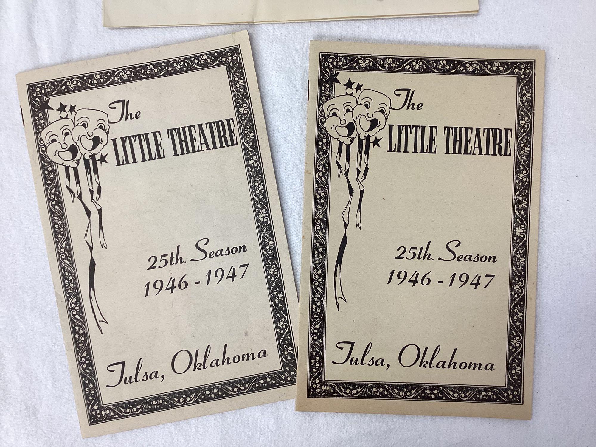 Six 1940's "Little Theater" Tulsa, OK Playbills
