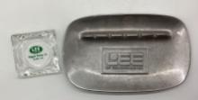 Two Lee Tires Ashtrays