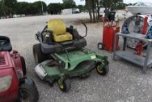 JD 757 ZERO TURN MOWER (SERIAL # TC0757B034252) (SHOWING APPX 1,817 HOURS, UP TO THE BUYER TO DO THE